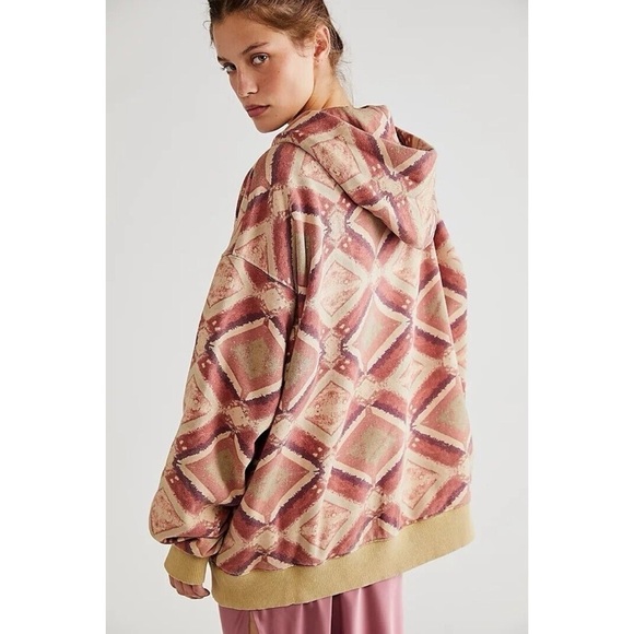 NWT Free People It’s A Vibe Printed Hoodie War Combo - Picture 3 of 11